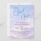 Invitation Elle est sur Cloud 9 Dreamy Pastel Fête des mariée (Devant)