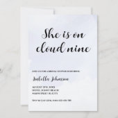 Invitation Elle Est Sur Cloud Neuf Fête des mariées Minimalis (Devant)