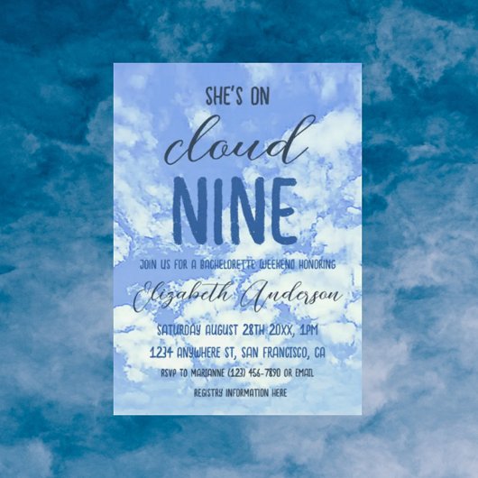Invitation Elle est Sur Cloud Nine ! Bachelorette