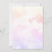 Invitation Elle est sur Cloud Nine Dreamy Pastel Clouds and S (Dos)