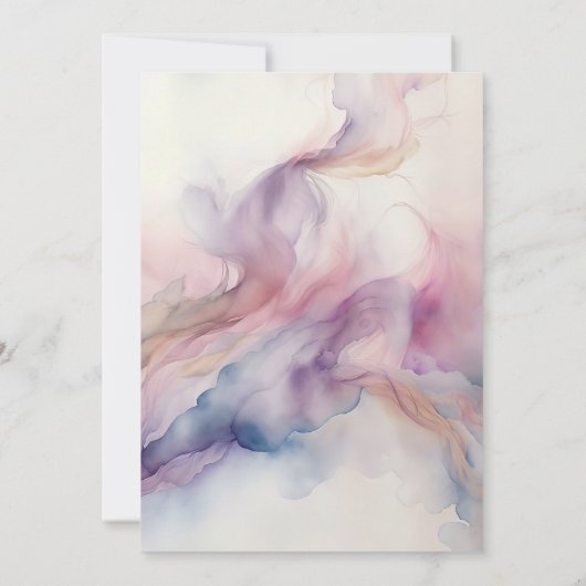 Invitation Elle est sur Cloud Nine Dreamy Pastel Fête des mar (Dos)