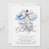 Invitation Elle est sur Cloud Nine Fête des mariées aquarelle (Devant)