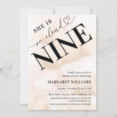 Invitation Elle est sur Cloud Nine Fête des mariées de script (Devant)