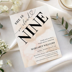 Invitation Elle est sur Cloud Nine Fête des mariées de script