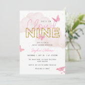 Invitation Elle est sur la Fête des mariées Cloud Nine Pink B (Debout devant)