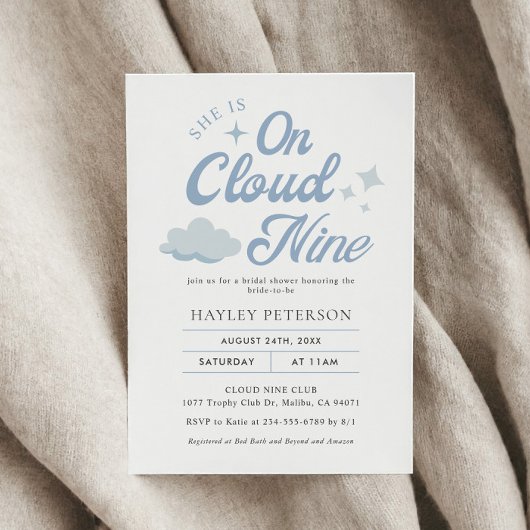 Invitation Elle Est Sur La Fête des mariées Nuage 9