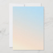 Invitation Elle est sur le Baby shower 9 nuages (Dos)