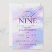 Invitation Elle est sur le nuage 9 Bachelorette Dreamy Pastel (Devant)