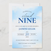 Invitation Elle est sur le nuage 9 Dreamy Fête des mariées bl (Devant)