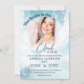 Invitation Elle est sur le nuage 9 Elégante Fête des mariées  (Devant)