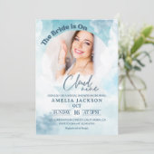 Invitation Elle est sur le nuage 9 Elégante Fête des mariées  (Debout devant)