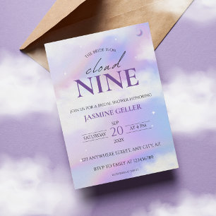 Invitation Elle est sur le nuage 9 Fête des mariées Dreamy Pa
