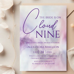 Invitation Elle est sur le nuage 9 Fête des mariées Dreamy Pa