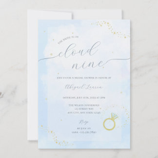 Invitation Elle est sur le nuage neuf nuptiale de douche Invi