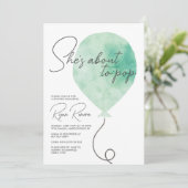 Invitation Elle est sur le point de faire de la pop Baby show (Debout devant)