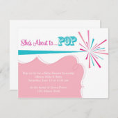 Invitation Elle est sur le point d'inviter des Baby showers P (Devant / Derrière)