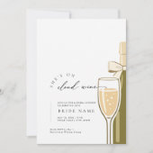 Invitation Elle est sur le vin mousseux Cloud Wine Enterremen (Devant)