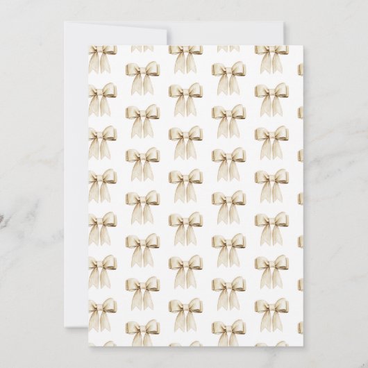 Invitation Elle est Tying Knot Linen Bow Fête des mariées (Dos)