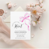 Invitation Elle est Tying the Knot Fête des mariées arc rose