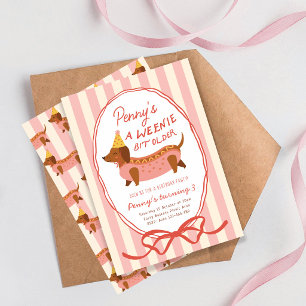 Invitation Elle est un peu plus âgée Fête de chien chaud de t