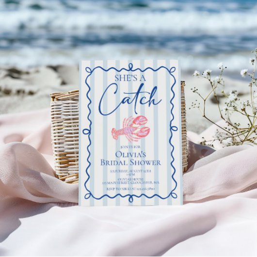Invitation Elle est un Poisson Idéal Fête de Fiançailles Prép
