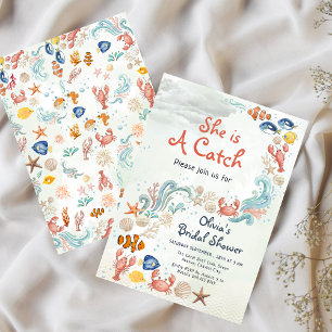 Invitation Elle est un trésor Fête de mariage de Lobester côt