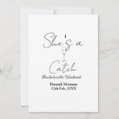 Invitation Elle est une bouteille de champagne de week-end de (Dos)