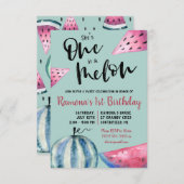 Invitation Elle est une dans un Melon ! Anniversaire de la pa (Devant / Derrière)