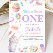 Invitation Elle est une fête d'anniversaire douce