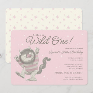 Invitation Elle est une petite sauvageonne 1er anniversaire