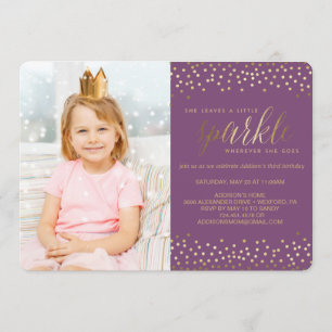 Invitation Elle Feuille une ANNIVERSAIRE DE ENFANT un peu éti
