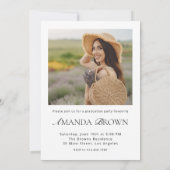 Invitation Elle L'A Fait | Arch Police hybride Moderne Gradua (Dos)