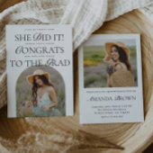 Invitation Elle L'A Fait | Arch Police hybride Moderne Gradua