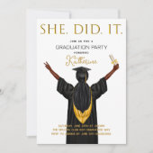 Invitation Elle L'A Fait Diplôme (Devant)