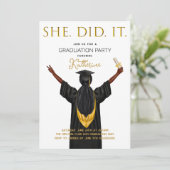 Invitation Elle L'A Fait Diplôme (Debout devant)