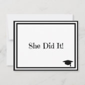 Invitation Elle L'A Fait Diplôme (Devant)