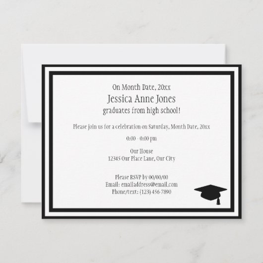 Invitation Elle L'A Fait Diplôme (Dos)