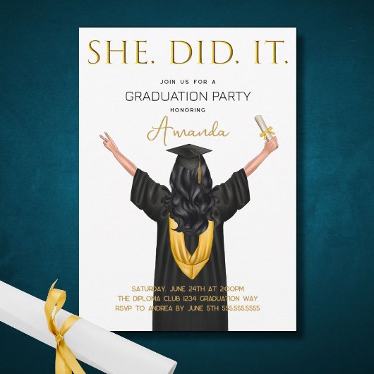 Invitation Elle L'A Fait Diplôme