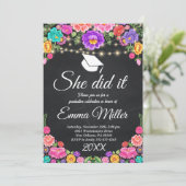 Invitation Elle L'A Fait, Diplôme Mexicain De Chalkboard (Debout devant)