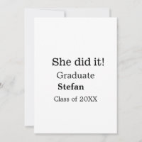 Elle l'a fait diplômée ajouter nom classe de texte