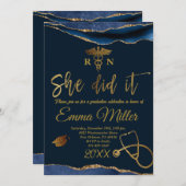 Invitation Elle L'A Fait - École De Soins Infirmiers Marine & (Devant / Derrière)