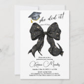 Invitation Elle l'a fait Graduation (Devant)