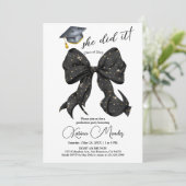 Invitation Elle l'a fait Graduation (Debout devant)