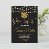 Invitation Elle L'A Fait Graduation Party (Debout devant)
