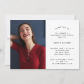 Invitation Elle L'A Fait | La fête de la remise des diplômes (Dos)