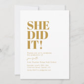 Invitation Elle L'A Fait ! Modèle de l'invitation de la fête  (Devant)