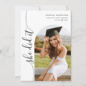 Invitation Elle L'A Fait Photo Arch Diplôme De Script Vertica (Devant)