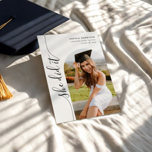 Invitation Elle L'A Fait Photo Arch Diplôme De Script Vertica