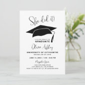 Invitation Elle L'A Fait Photo Graduation (Debout devant)