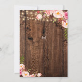 Invitation Elle L'A Fait - Rustic Graduation Party (Dos)